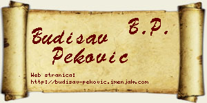 Budisav Peković vizit kartica